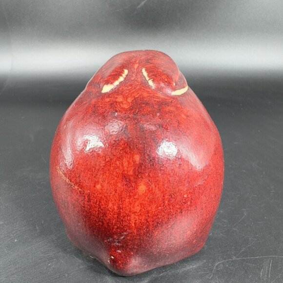 Contemporary Ceramic Bunny Rabbit Figurine Decorative Figure Red Big Eyes Bunny - Picture 7 of 9